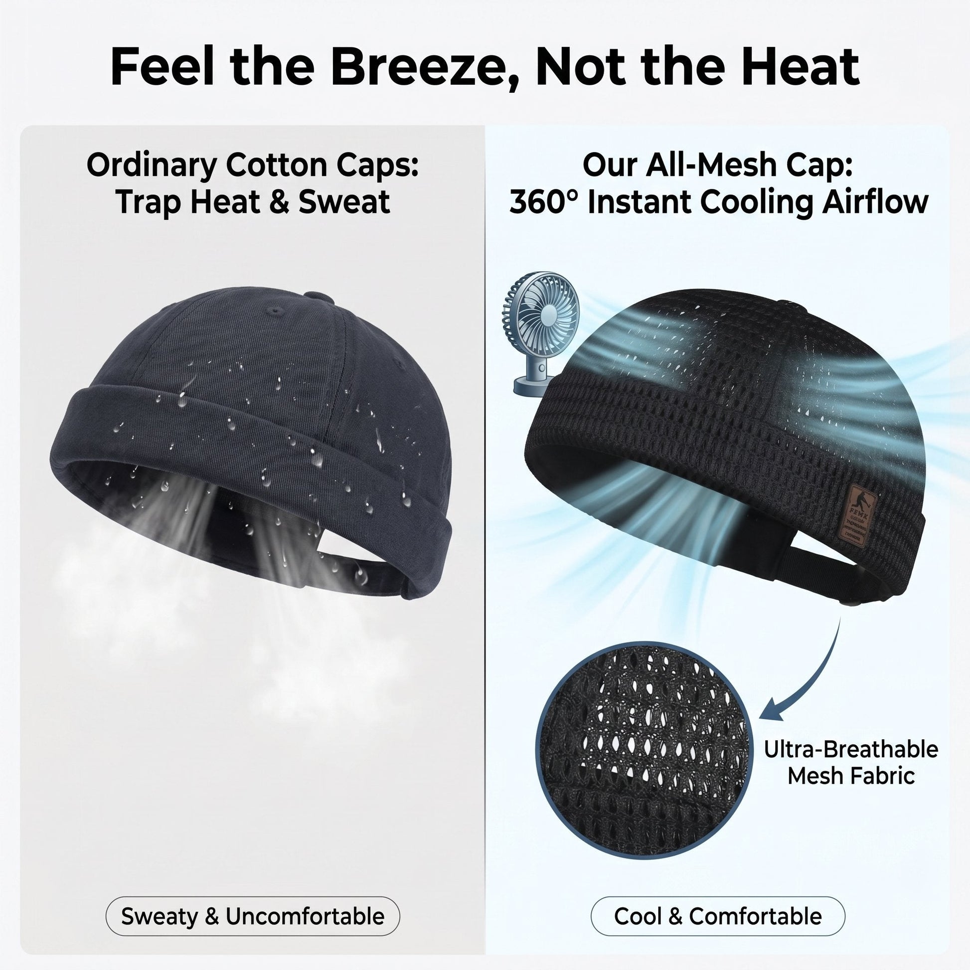 🧢 Everyday Mesh Cap – No Sweat, Just Comfort (Fits Most)