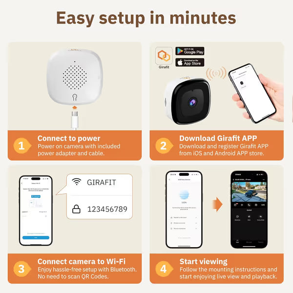 🔥 Crystal-clear security 2K camera 🎥 Color Night Vision 🌙 24/7 Recording & Smart Alerts 🚨 Easy Install! 🔒