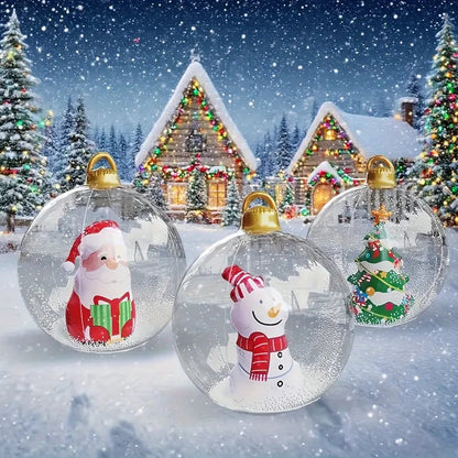Glowing Snowman Christmas Ball, Outdoor Decoration with LED Lights