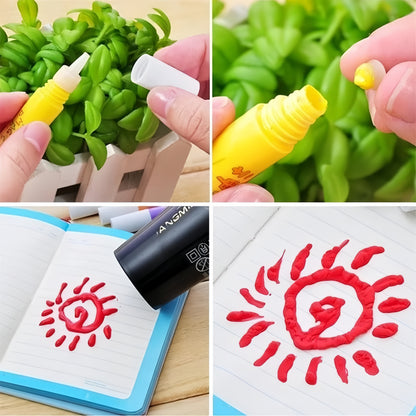 🎨🎁Popcorn Pens, Magic Bubble Drawing Pens, DIY Puffy 3D Art Paint Markers for Kids