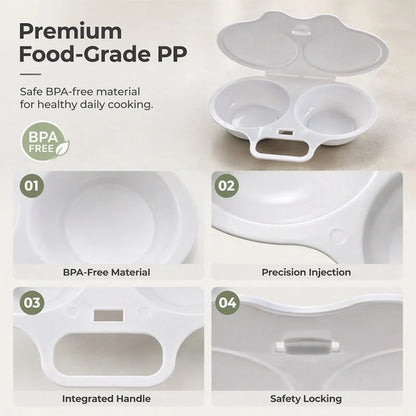 🥚✨ Dual-Cavity Microwave Egg Poacher | Quick & Healthy Breakfast in Minutes 🍳