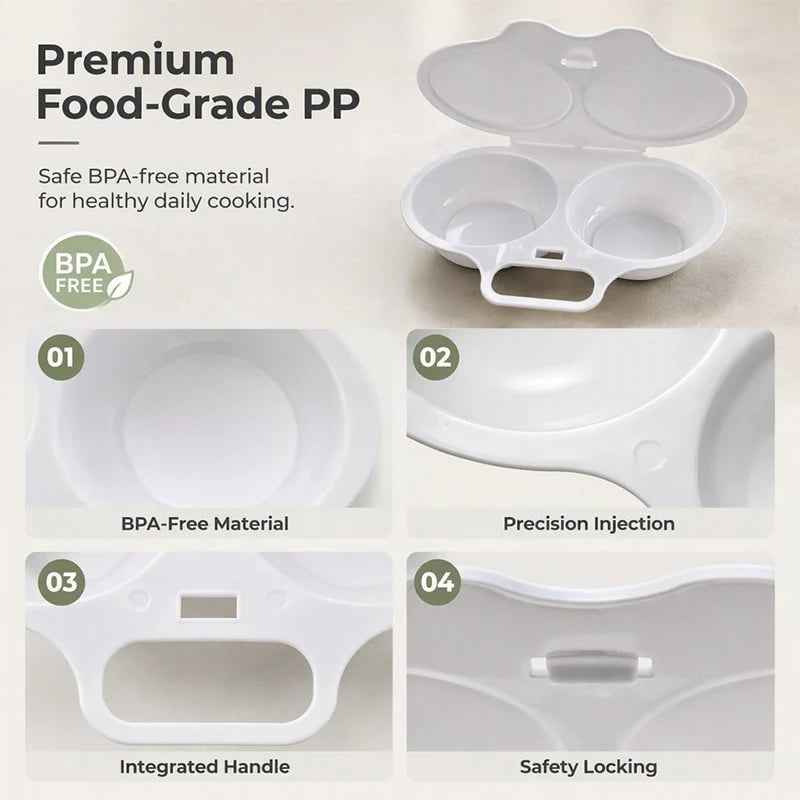 🥚✨ Dual-Cavity Microwave Egg Poacher | Quick & Healthy Breakfast in Minutes 🍳