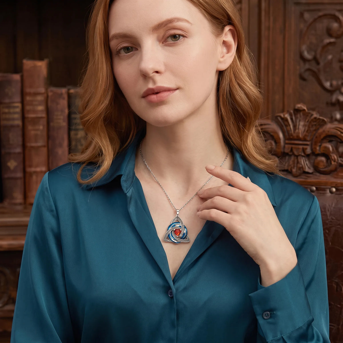 💝Birthstone Celtic Knot Necklace for Women