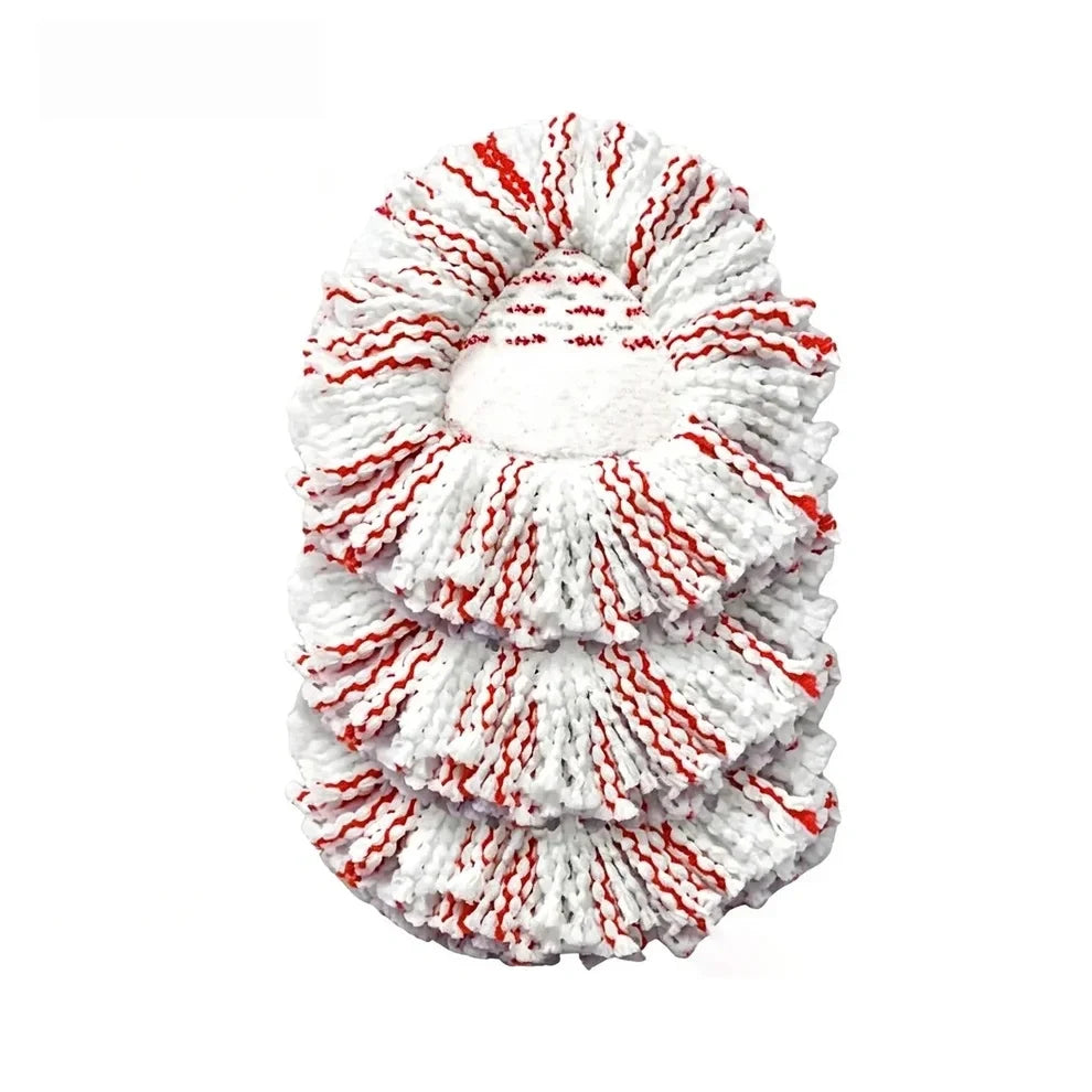 3-Pack Spin Mop Replacement Heads – Microfiber with Built-In Scrub Pads