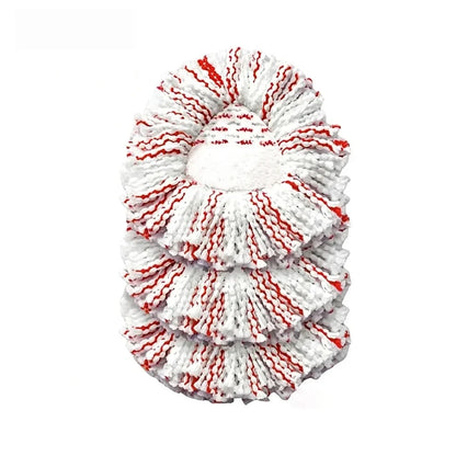 3-Pack Spin Mop Replacement Heads – Microfiber with Built-In Scrub Pads