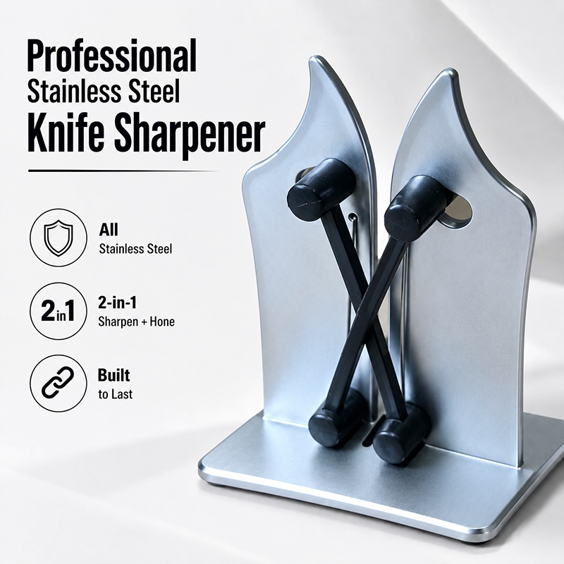 🔪Professional Stainless Steel Knife Sharpener – Fast Sharpening for Smooth, Wavy & Micro-Tooth Blades, Adjustable 16°-32°