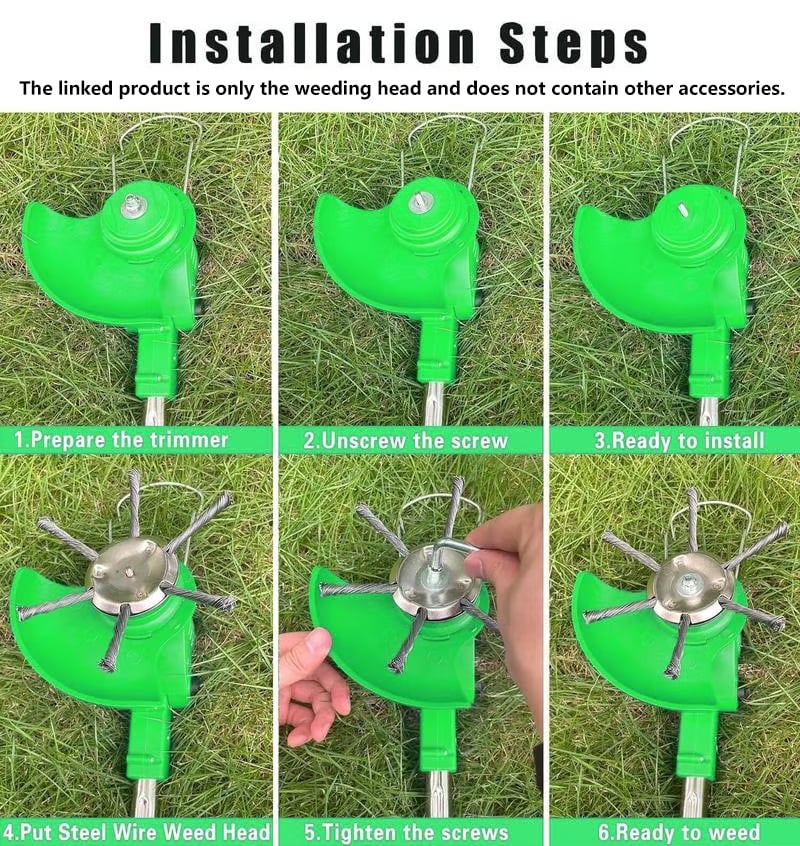 🔥👨‍🌾6 inch Steel Wire Brush Cutter Trimmer Head