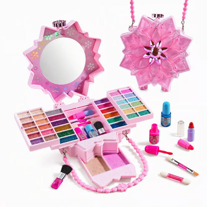 ✨💥📢📢 Washable Princess Makeup Set – Non‑irritating, trays & portable case 🎀