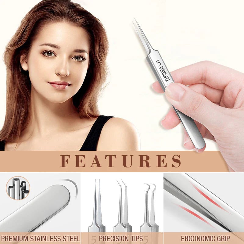 Professional Beauty Salon Tweezers | 2026 New Year Launch  | Precision Slant & Pointed Tips for Brows & Lashes | Essential for Makeup Artists & Home Kits 🎆✨