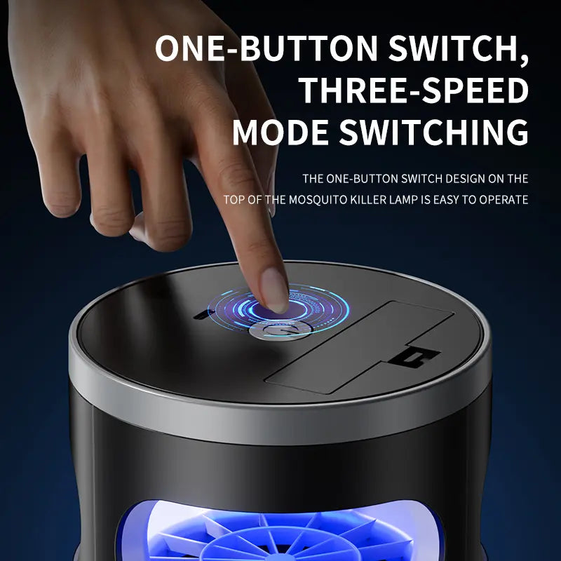 Indoor Insect Trap with Light and Suction Non Zapper Flying Bug Catcher for Mosquitoes Fruit Flies Gnats and Moths（Includes One 18650 Rechargeable Lithium Battery）