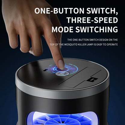 Indoor Insect Trap with Light and Suction Non Zapper Flying Bug Catcher for Mosquitoes Fruit Flies Gnats and Moths（Includes One 18650 Rechargeable Lithium Battery）
