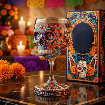 Day of the Dead Collector Goblet – Limited Edition Art Glass