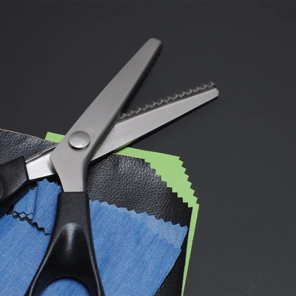 🧵✂️Stainless Steel Pinking Shears – 9.1" Zig Zag Fabric Scissors for Sewing, Quilting, Dressmaking & DIY Crafts
