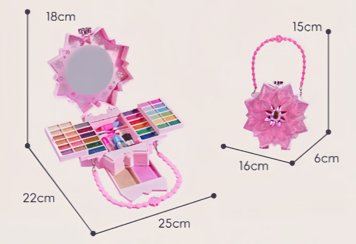 ✨💥📢📢 Washable Princess Makeup Set – Non‑irritating, trays & portable case 🎀