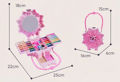 ✨💥📢📢 Washable Princess Makeup Set – Non‑irritating, trays & portable case 🎀