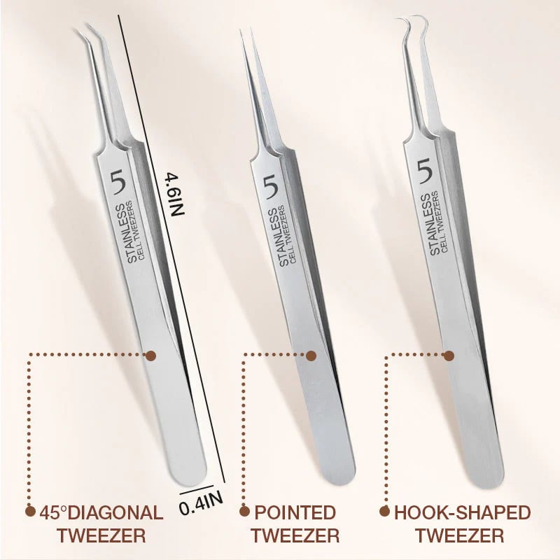 Professional Beauty Salon Tweezers | 2026 New Year Launch  | Precision Slant & Pointed Tips for Brows & Lashes | Essential for Makeup Artists & Home Kits 🎆✨