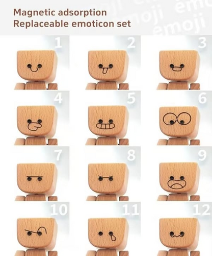 Helloween Sale🔥Wobbly Wooden Smile with 12PCS Magnetic Expressions