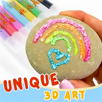 🎨🎁Popcorn Pens, Magic Bubble Drawing Pens, DIY Puffy 3D Art Paint Markers for Kids