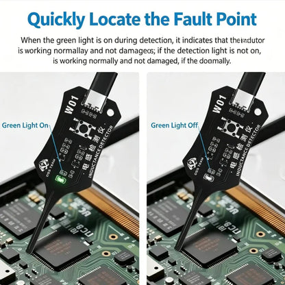 📟In-Circuit Inductor Tester – One-button simplicity, clear indicator. Non-contact, rapid diagnosis