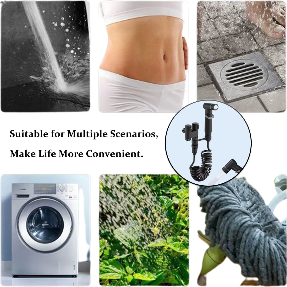 🔥 1-In-2-Handheld Out Dual Control Valve Bidet Sprayer for Toilet