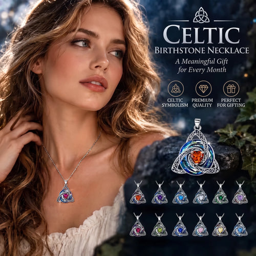 💝Birthstone Celtic Knot Necklace for Women