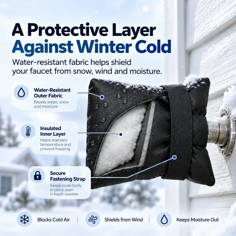 ❄️ Outdoor Faucet Cover | Winter Freeze Protection Insulated Spigot Protector