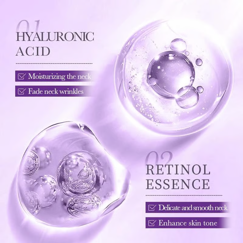 Roller Massage Neck Cream 🧴 Collagen & Hyaluronic Acid | Firms Neck, Reduces Wrinkles & Double Chin✨