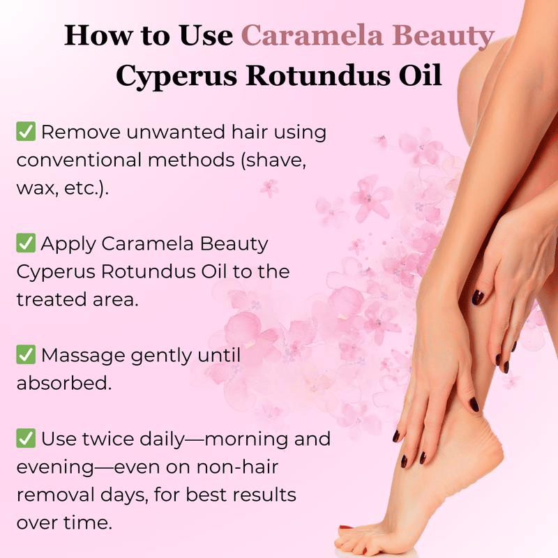 ✨  Cyperus Rotundus Oil for Natural Permanent Hair Reduction