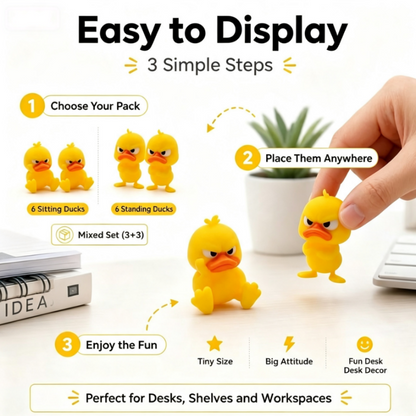 😠Angry Duck Desk Figurine – Add a cheeky touch to your workspace!🐥