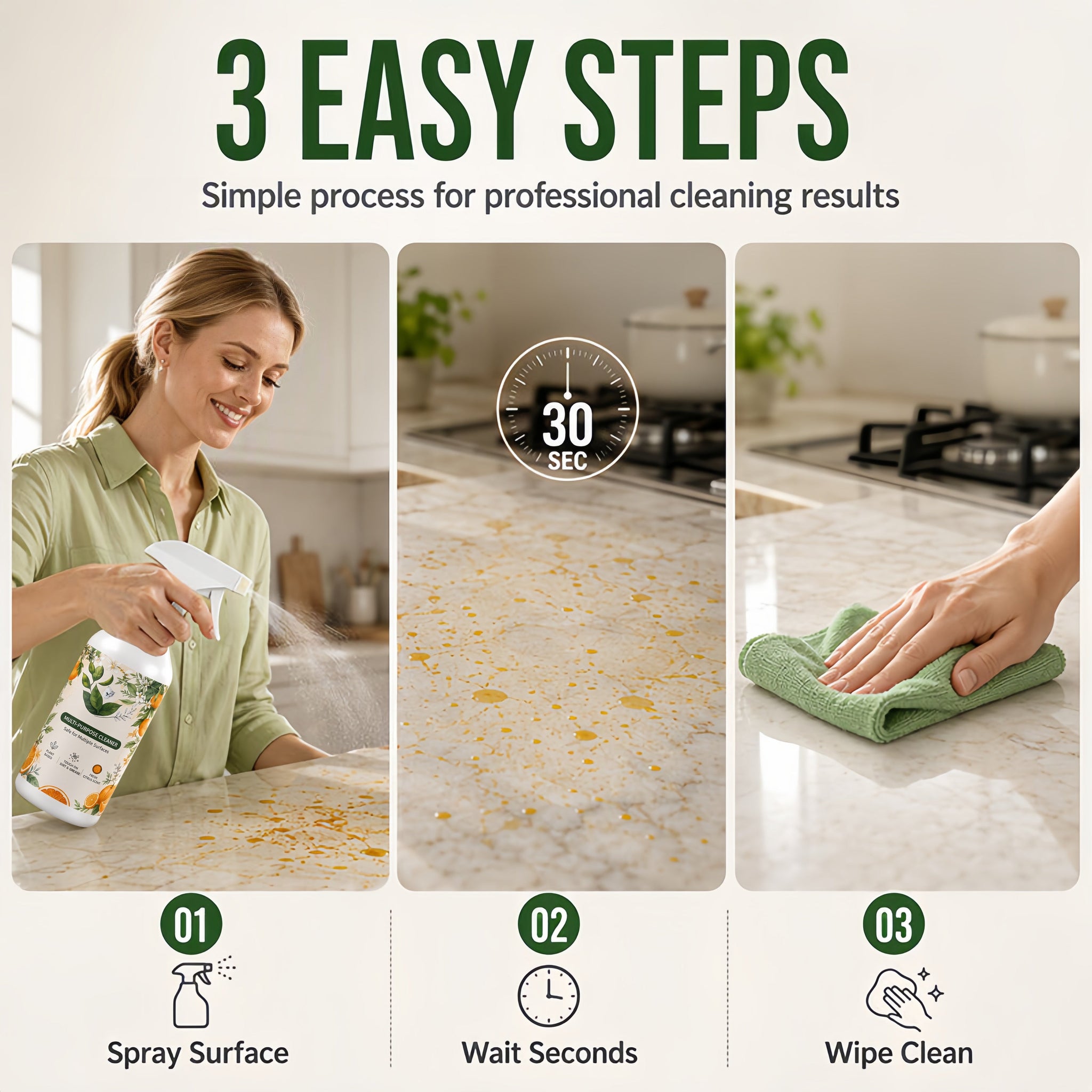 ✨🧴🧽 Heavy Duty Kitchen Degreaser Spray – Powerful Grease Remover For Home Cleaning