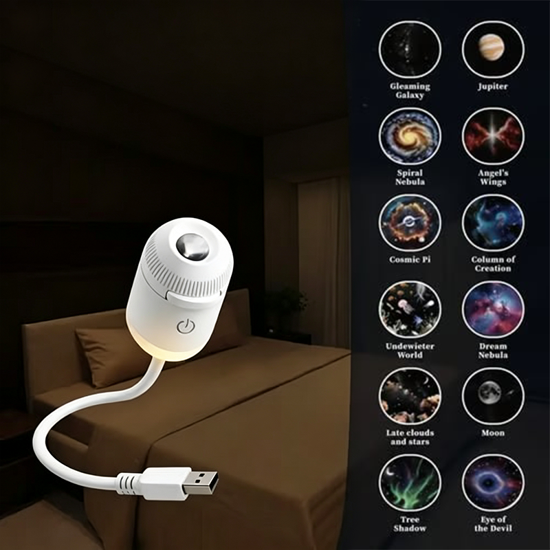💡🌃2-in-1 Galaxie-Sternenprojektor USB-Nachtlicht für die Inneneinrichtung