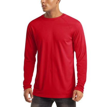 🏆50K+ Sold⚡ Men’s UPF 50+ Long Sleeve Performance Shirt – Quick Dry, Lightweight & Breathable