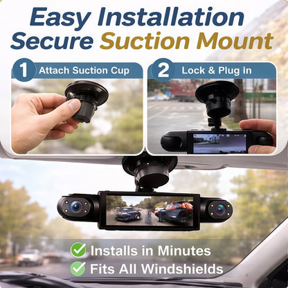 🚗4-Channel 1080P Dash Camera with Night Vision
