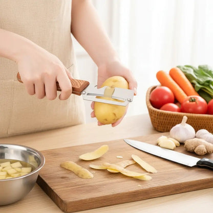😍Multi-functional Peeler 4-in-1, Stainless Steel Peeler, Vegetable Cutter, Slicer, Bottle Opener, Kitchen Must-Have Tool, Portable and Sharp