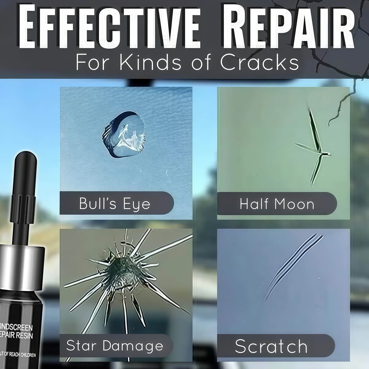 2PCS Cracks Gone Glass Repair Kit (New Formula)