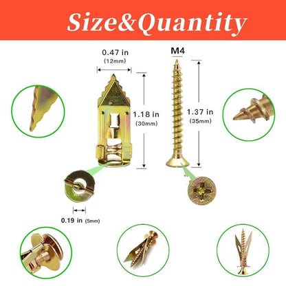 Self-Drilling Drywall Anchors and Screws Kit