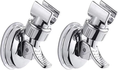 2pcs Adjustable Shower Head Holders Removable Suction Cup Shower Head Bracket No Drill Shower Head Bracket