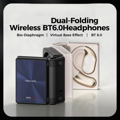 Headphones Bluetooth with Dual-Fold Design