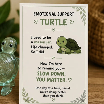 🌸🐝🦛 Emotional Glass Support Animal Gift Set – A Meaningful Little Reminder That You Matter 💕