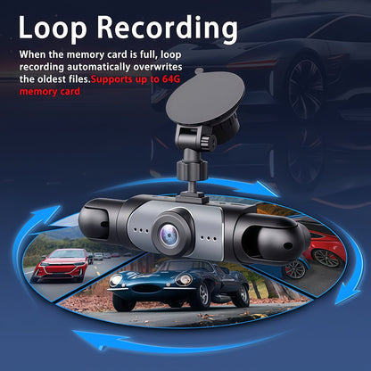 🚗4-Channel 1080P Dash Camera with Night Vision