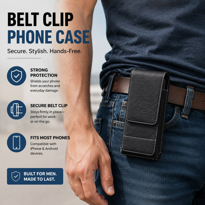 ⚡Großer Rabatt | Handy-Gürteltasche 📱 Leder-Holster mit mehreren Fächern und Kartenhalter
