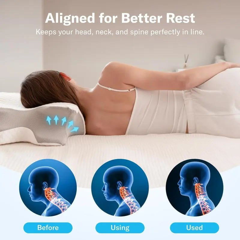 Cervical Pillow for Cozy Sleep，Pillow for Cozy Sleep，Orthopedic Bed Pillow for Side, Back, and Stomach Sleeper