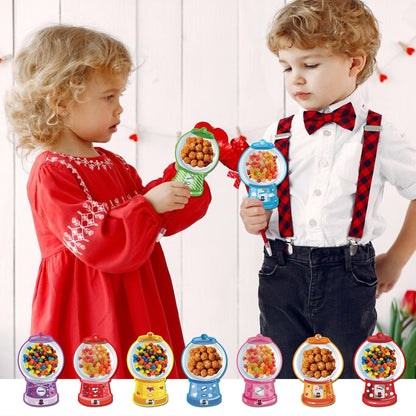 36 Pcs Valentine's Candy Cards Kids Gifts Set with Plastic Domes DIY Craft Treat Holder Bulk Class Valentines Candy Exchange Gifts for Couples Families School Party Classroom Gifts