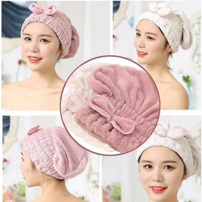 3PC Microfiber Hair Towel Caps, Extrame Soft & Ultra Absorbent, Fast Drying Hair Drying Caps Towel Turban Wrap for Wet Hair Women Light Shiny