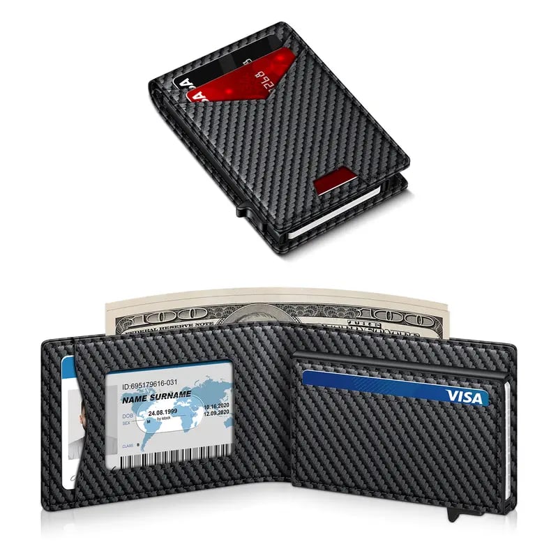 ⚡Men's RFID Minimalist Pop-Up Bifold Wallet