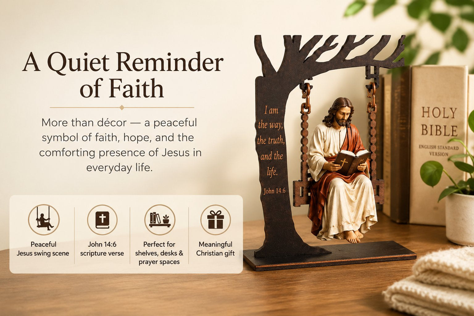 ✝️📚Christian Jesus Swing Ornament