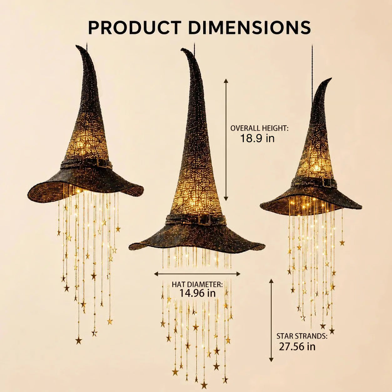 🔮 Lighted Witch Hat Hanging Chime Where Halloween Magic Meets Enchanted Glow