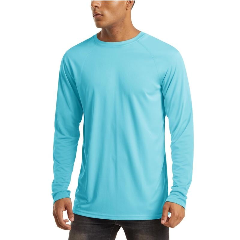🏆50K+ Sold⚡ Men’s UPF 50+ Long Sleeve Performance Shirt – Quick Dry, Lightweight & Breathable