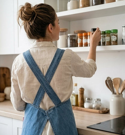 🔥Cloud-Fit Denim Apron | Ergonomic Cross-Back Design