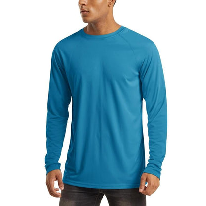 🏆50K+ Sold⚡ Men’s UPF 50+ Long Sleeve Performance Shirt – Quick Dry, Lightweight & Breathable